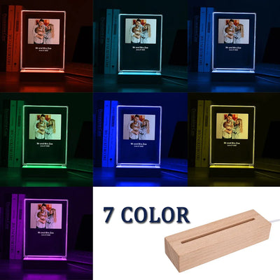 KathInscribe: Personalized Custom Pet Photo Frame 3D Acrylic Lamp